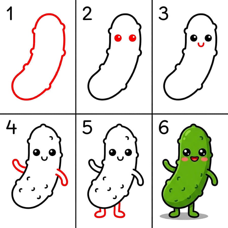 Cornichon kawaii dessin