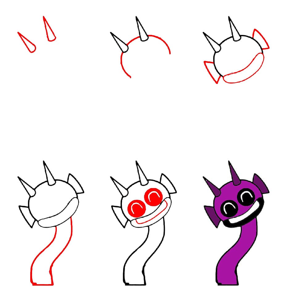 Durple phase 3 Sprunki Incredibox dessin