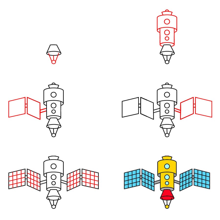Grand satellite dessin