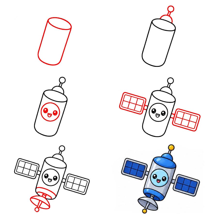 Image de satellite mignonne dessin