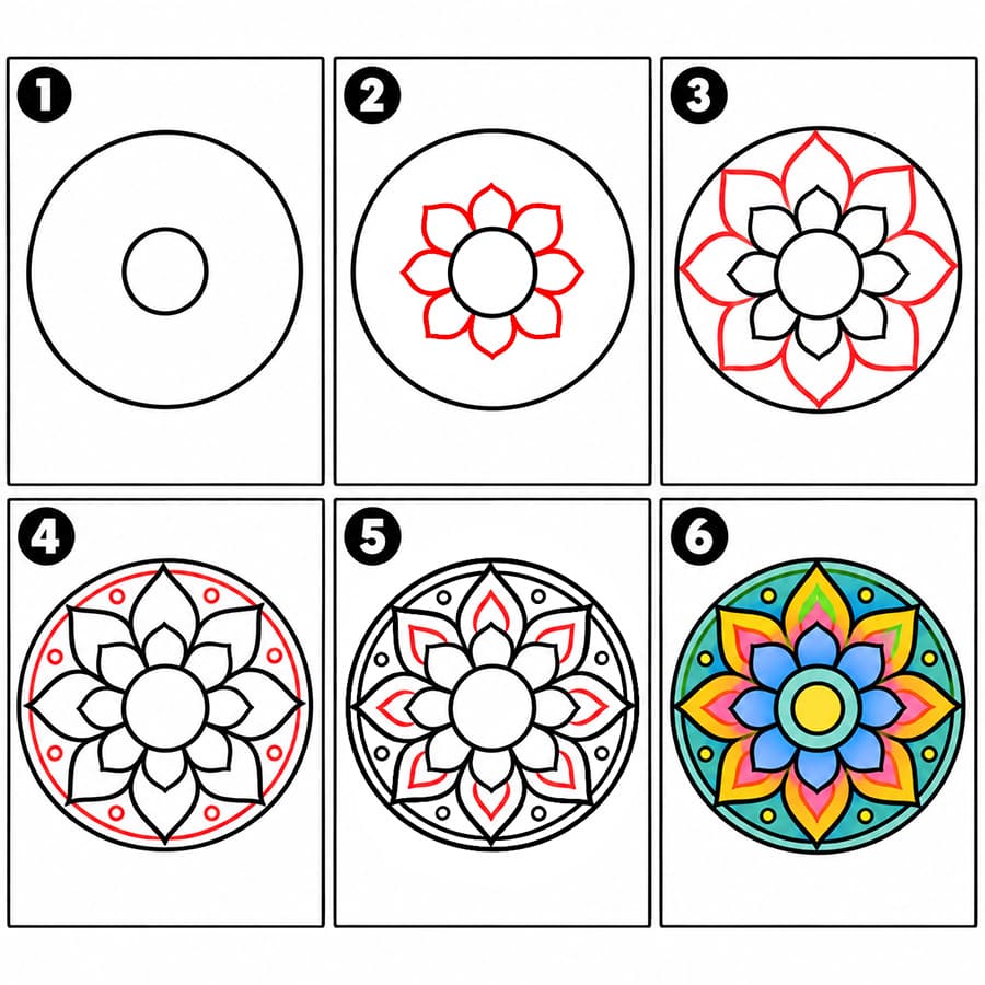Mandala classique dessin