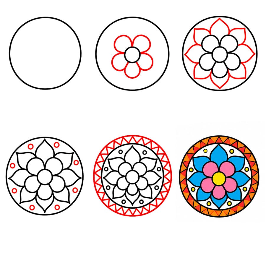 Mandala éducatif dessin