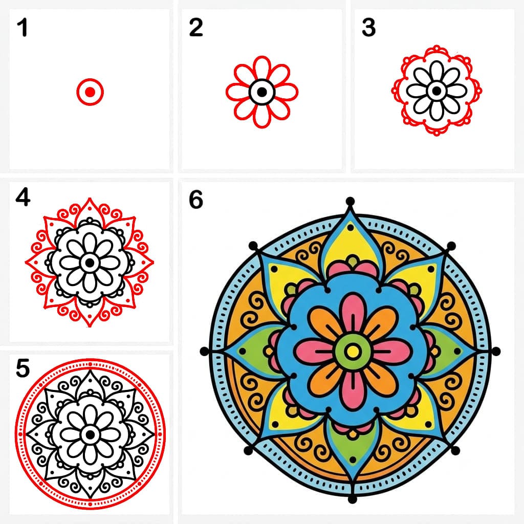 Mandala élégant dessin