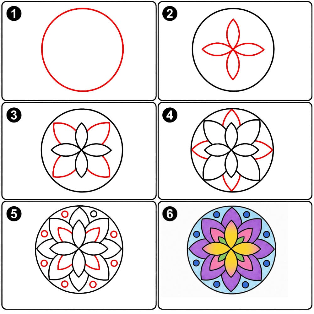 Mandala géométrique dessin