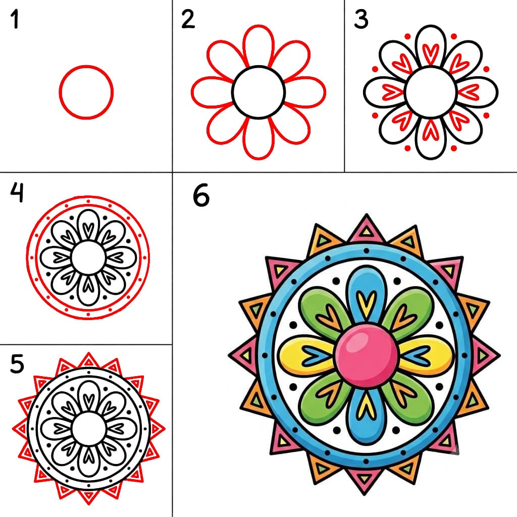 Mandala mignon dessin