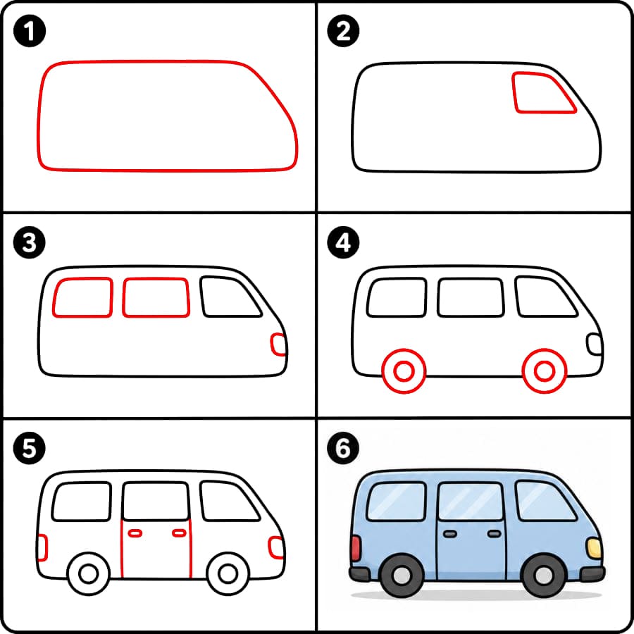 Mini-van dessin