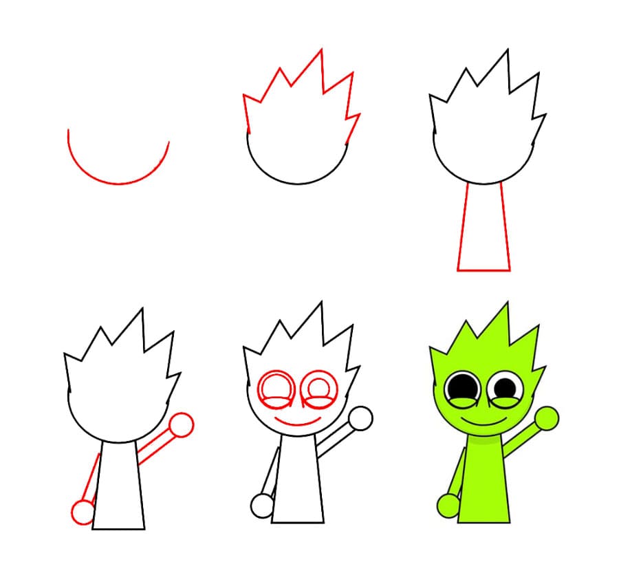 Owakcx Sprunki Incredibox souriant dessin