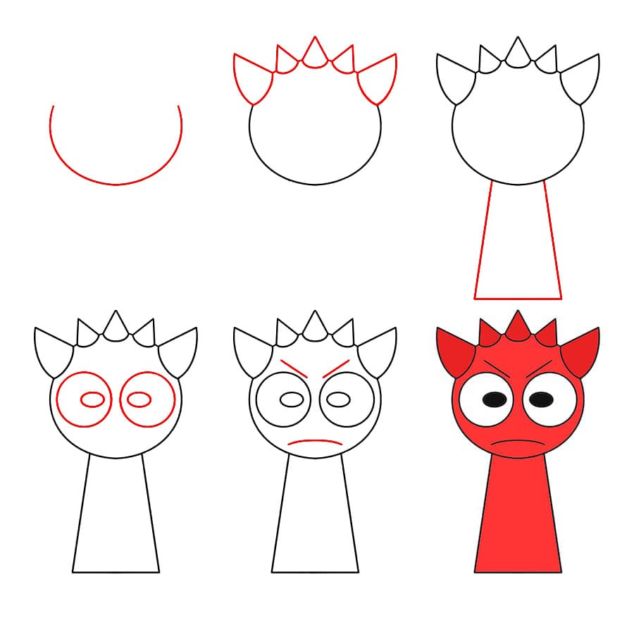Raddy Sprunki Incredibox en colère dessin