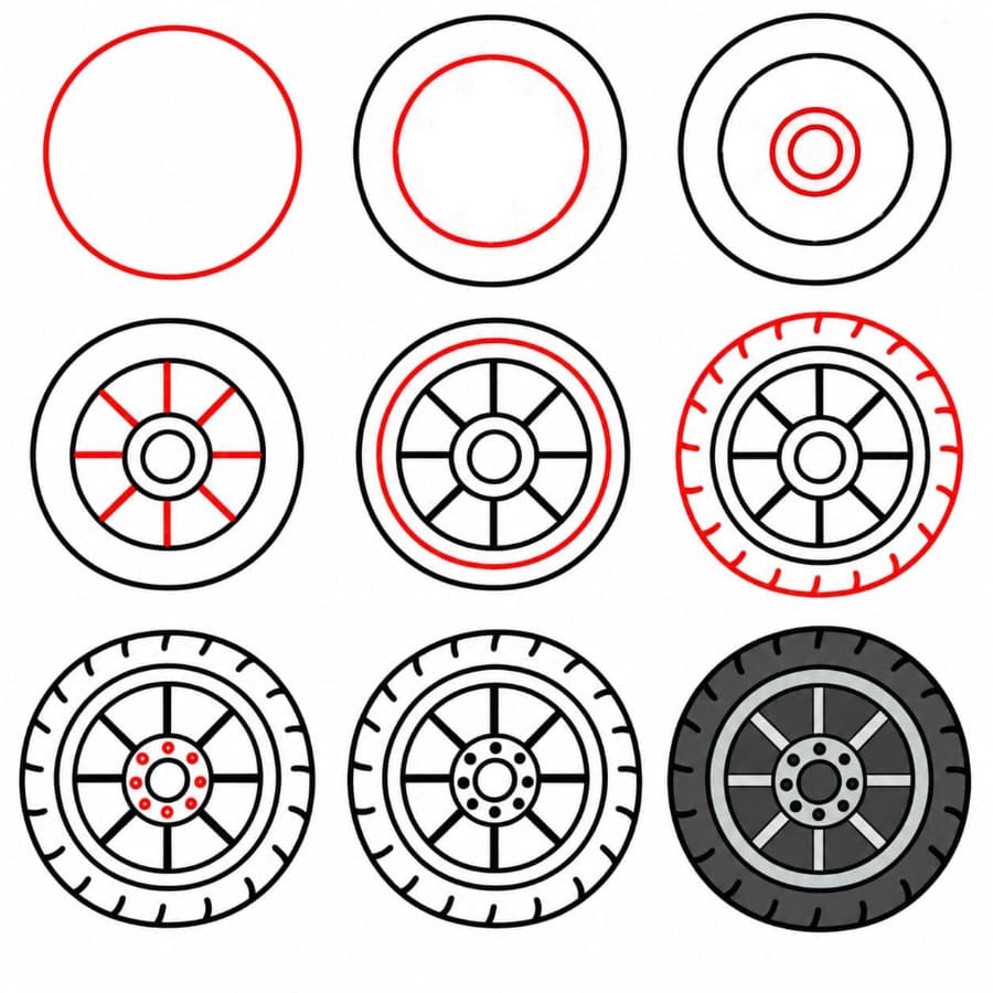 Roue basique dessin