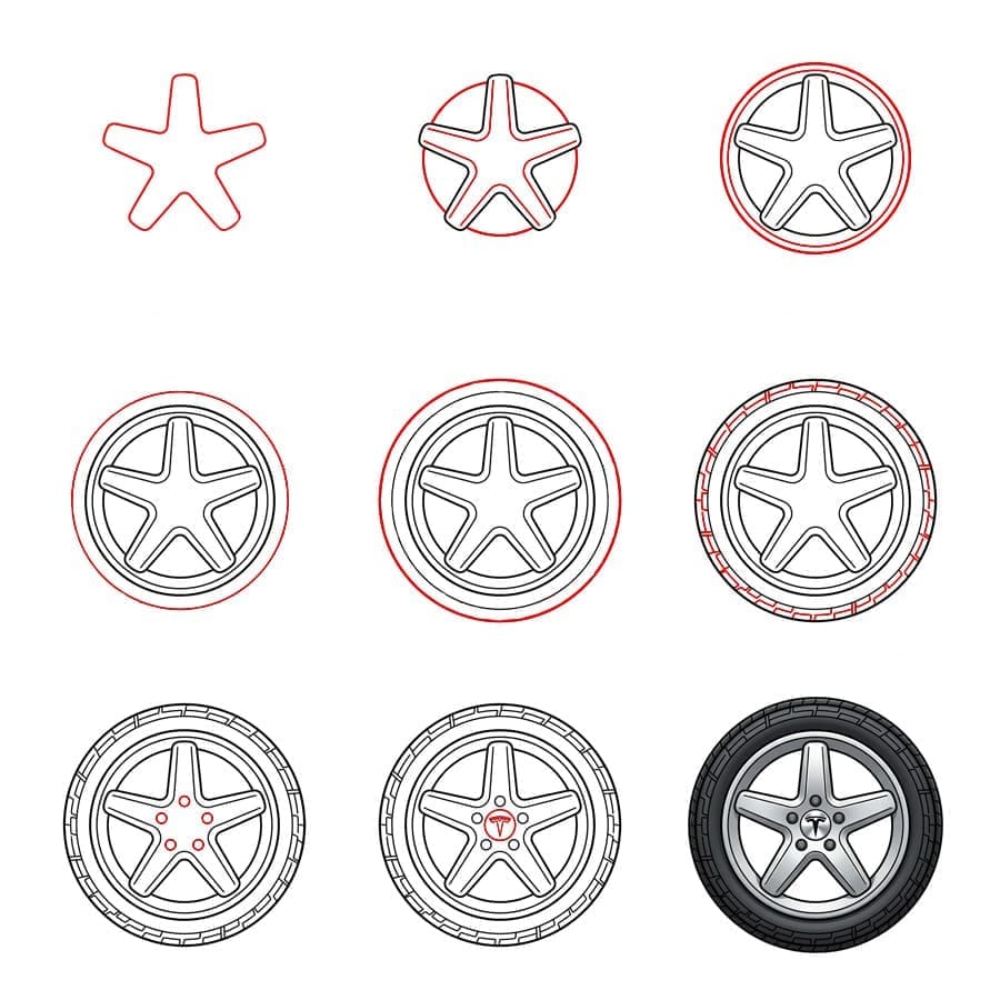 Roue Tesla dessin