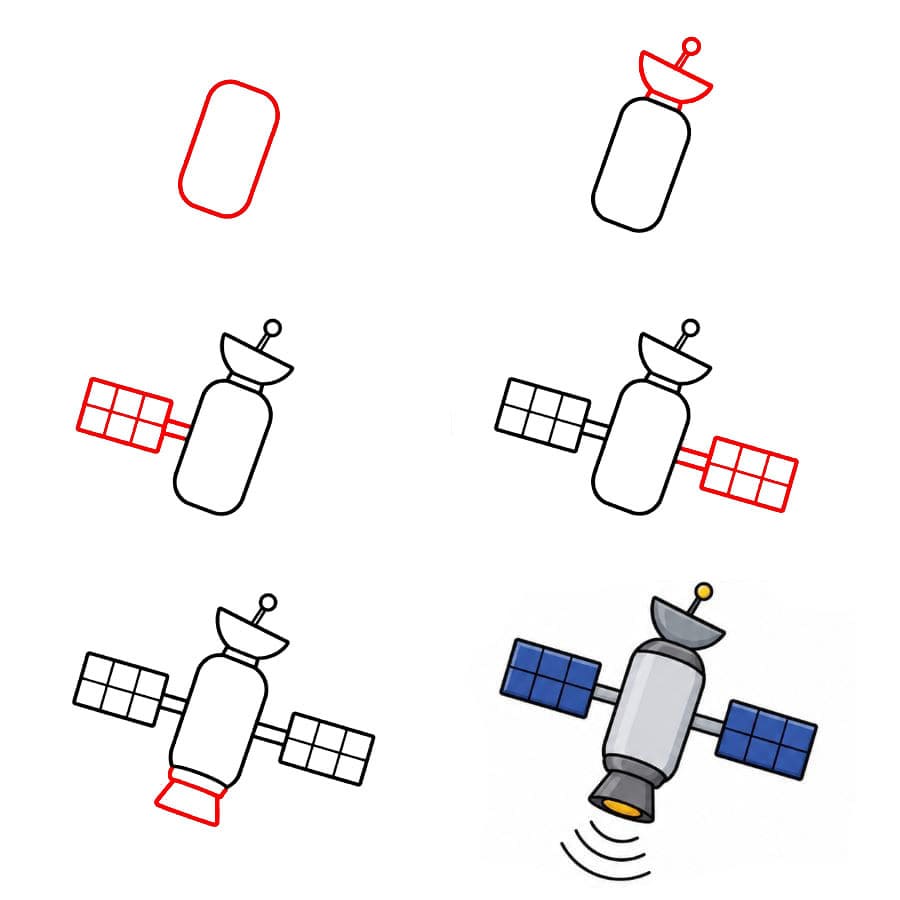 Satellite simple gratuit dessin