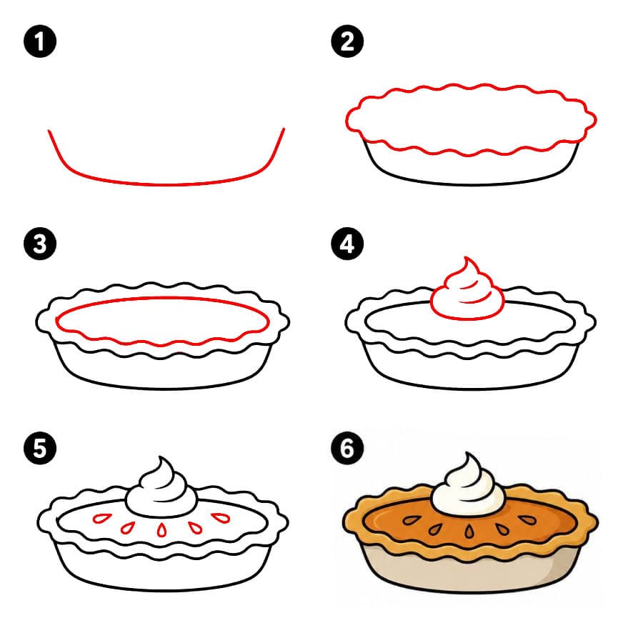 Tarte à la citrouille dessin