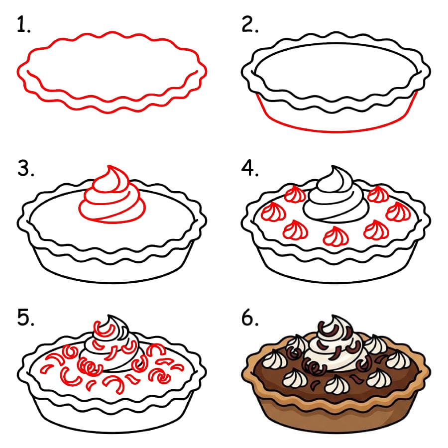 Tarte à la crème au chocolat dessin