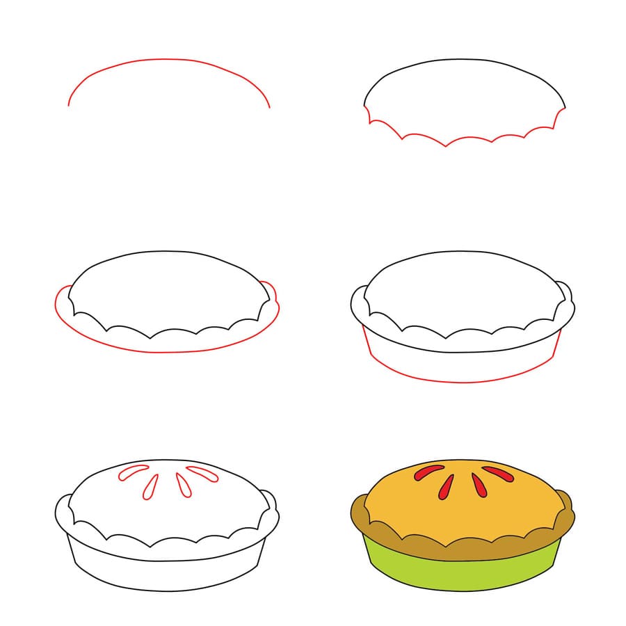 Tarte appétissante dessin