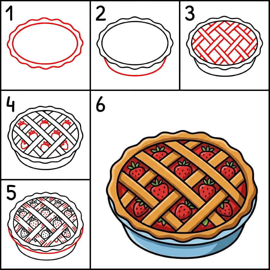 Tarte aux fraises dessin