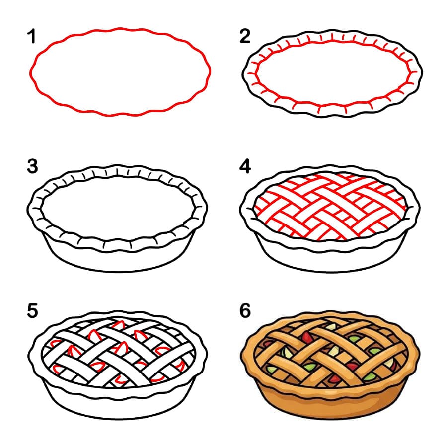 Tarte aux pommes dessin