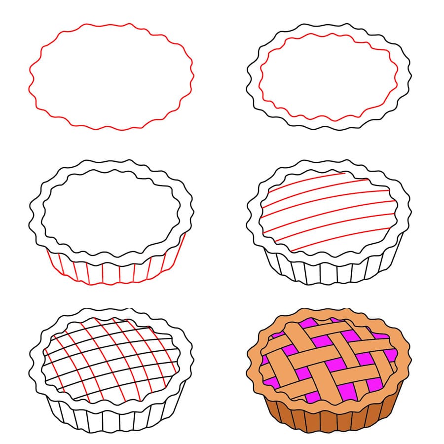 Tarte classique dessin