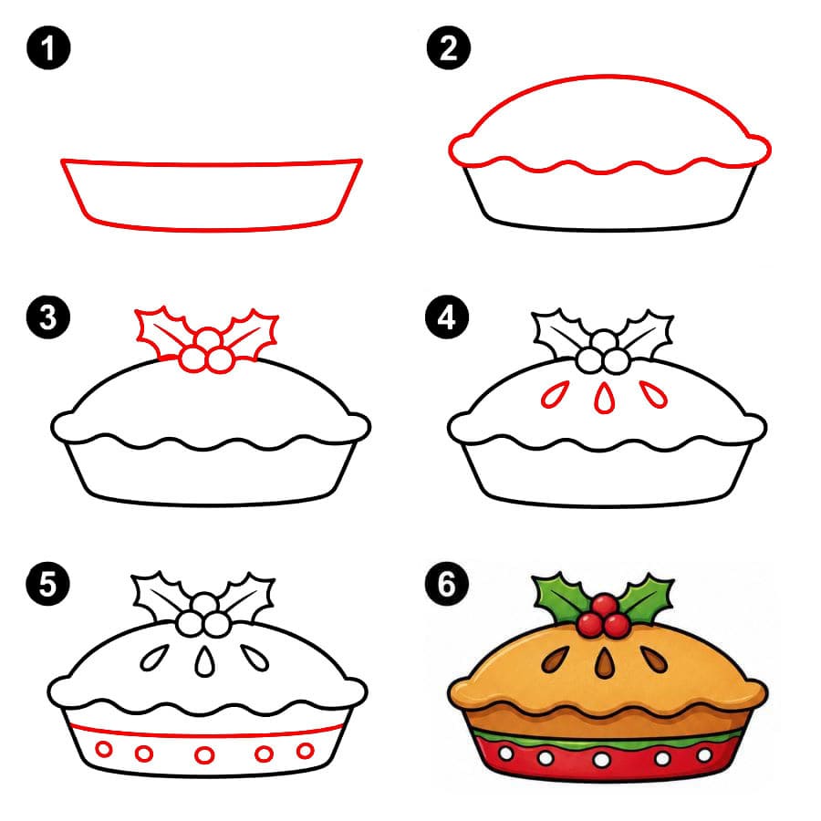 Tarte de Noël dessin