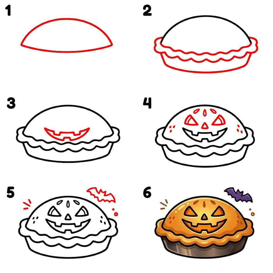 Tarte d'Halloween dessin