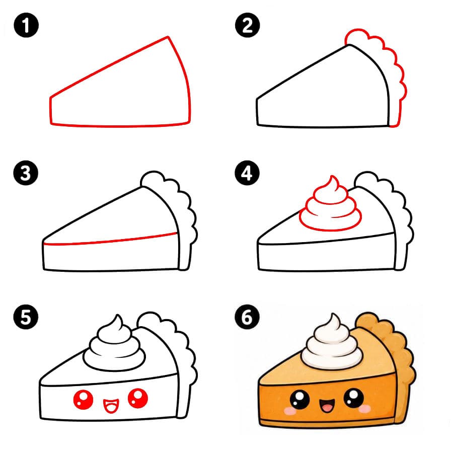Tarte kawaii dessin