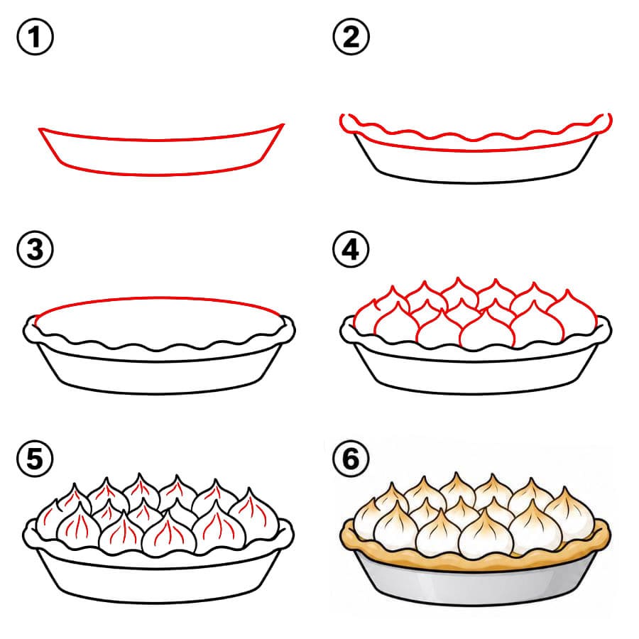 Tarte meringuée dessin