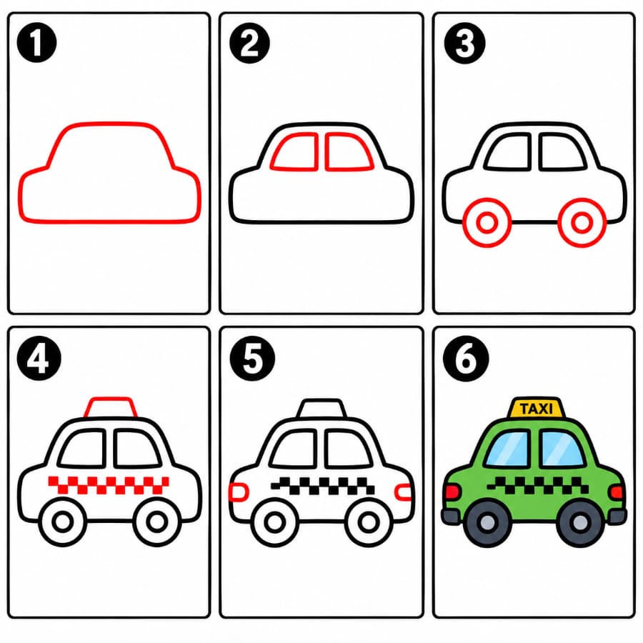 Taxi à imprimer dessin