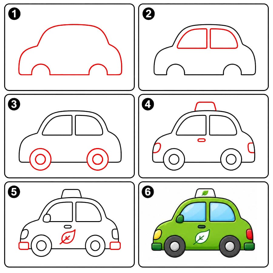 Taxi écologique dessin