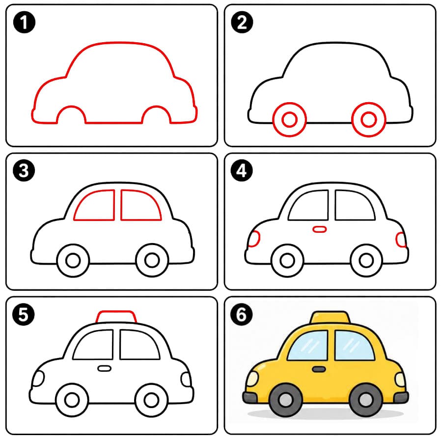 Taxi jaune dessin