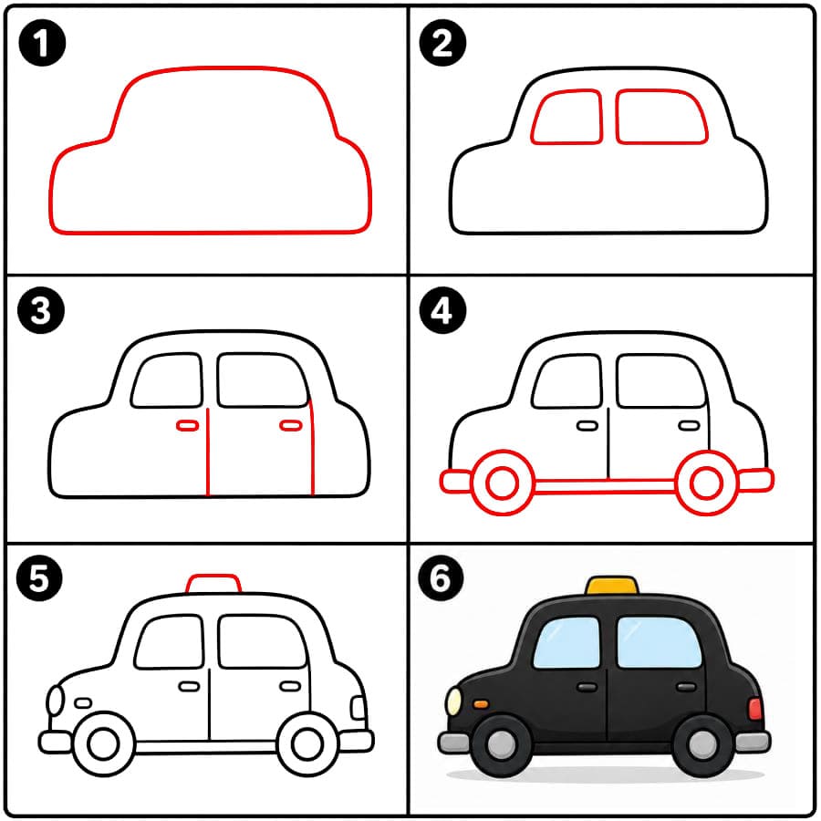Taxi londonien dessin