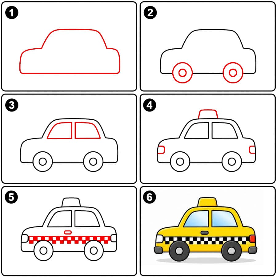 Taxi new-yorkais dessin