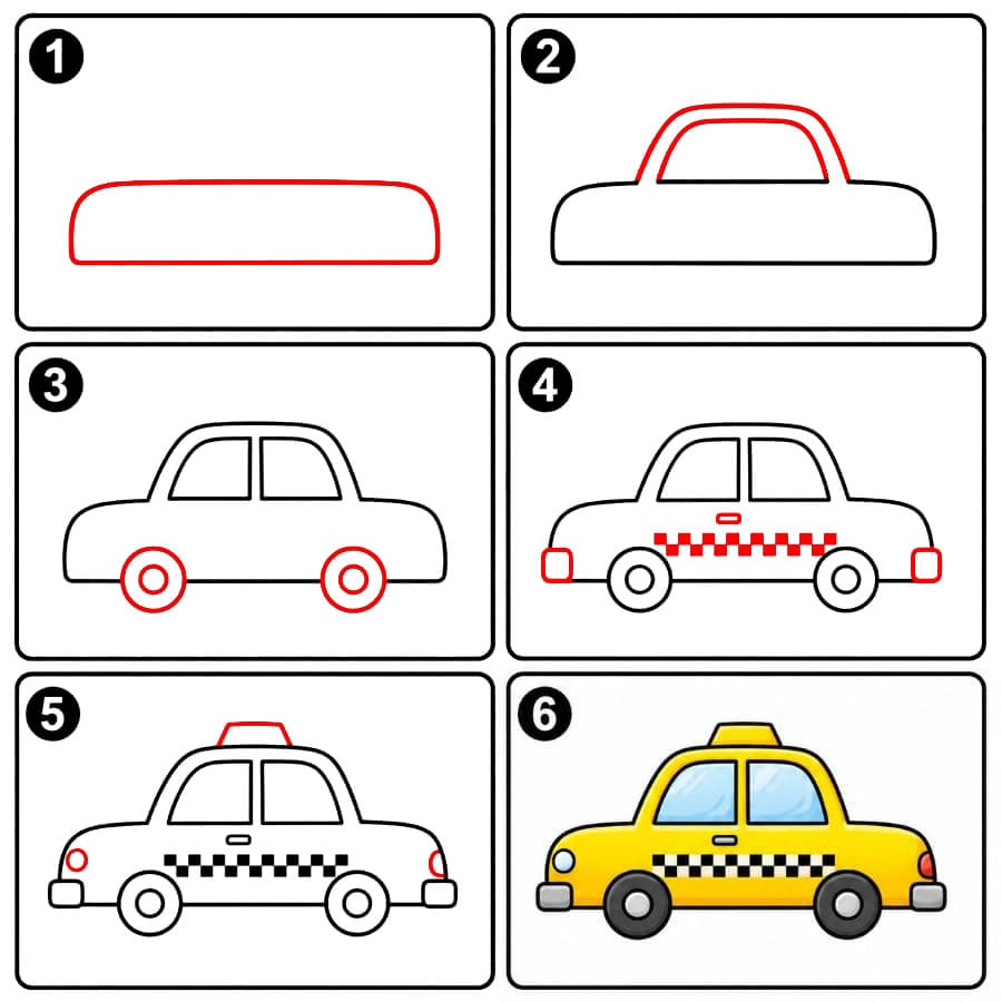 Taxi simple dessin