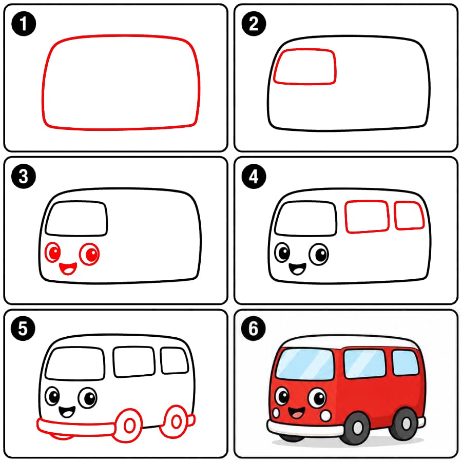 Van adorable dessin