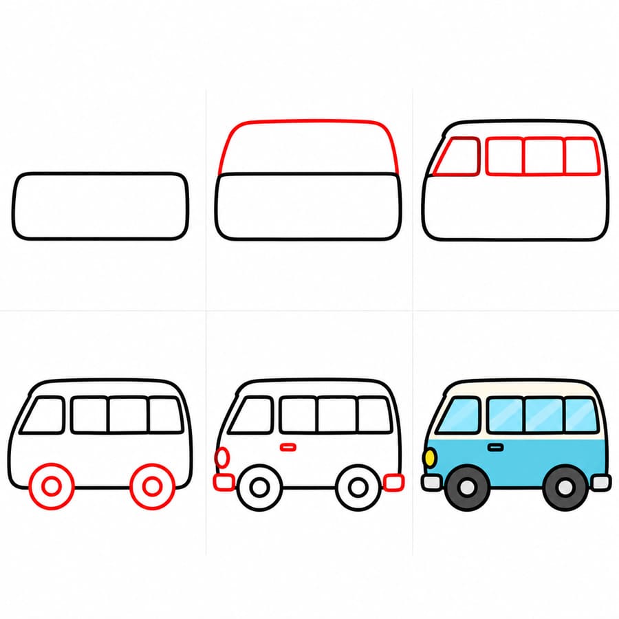 Van facile à dessiner gratuit dessin