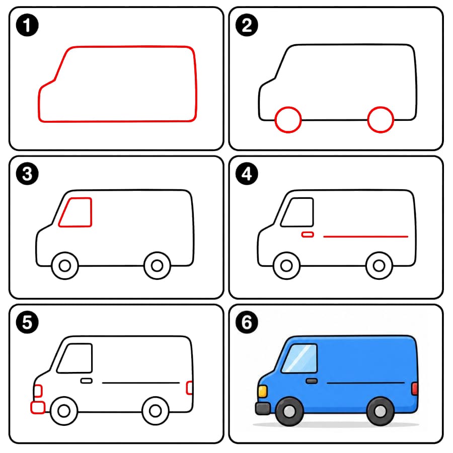 Van simple dessin