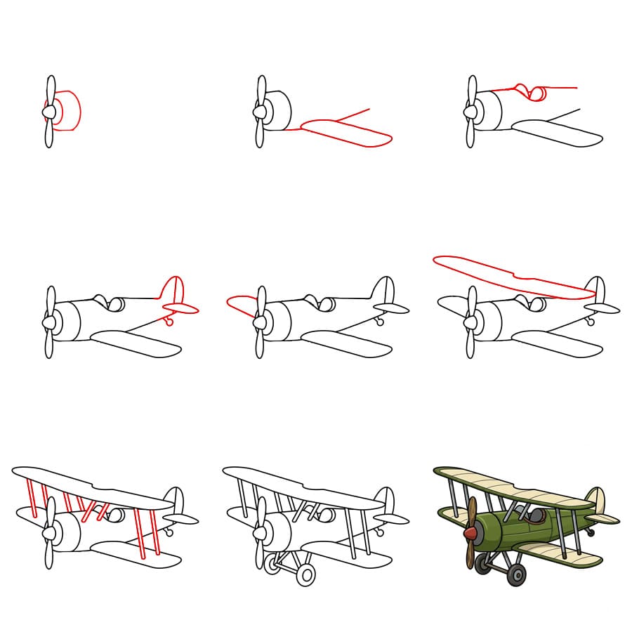 Vieux avion dessin
