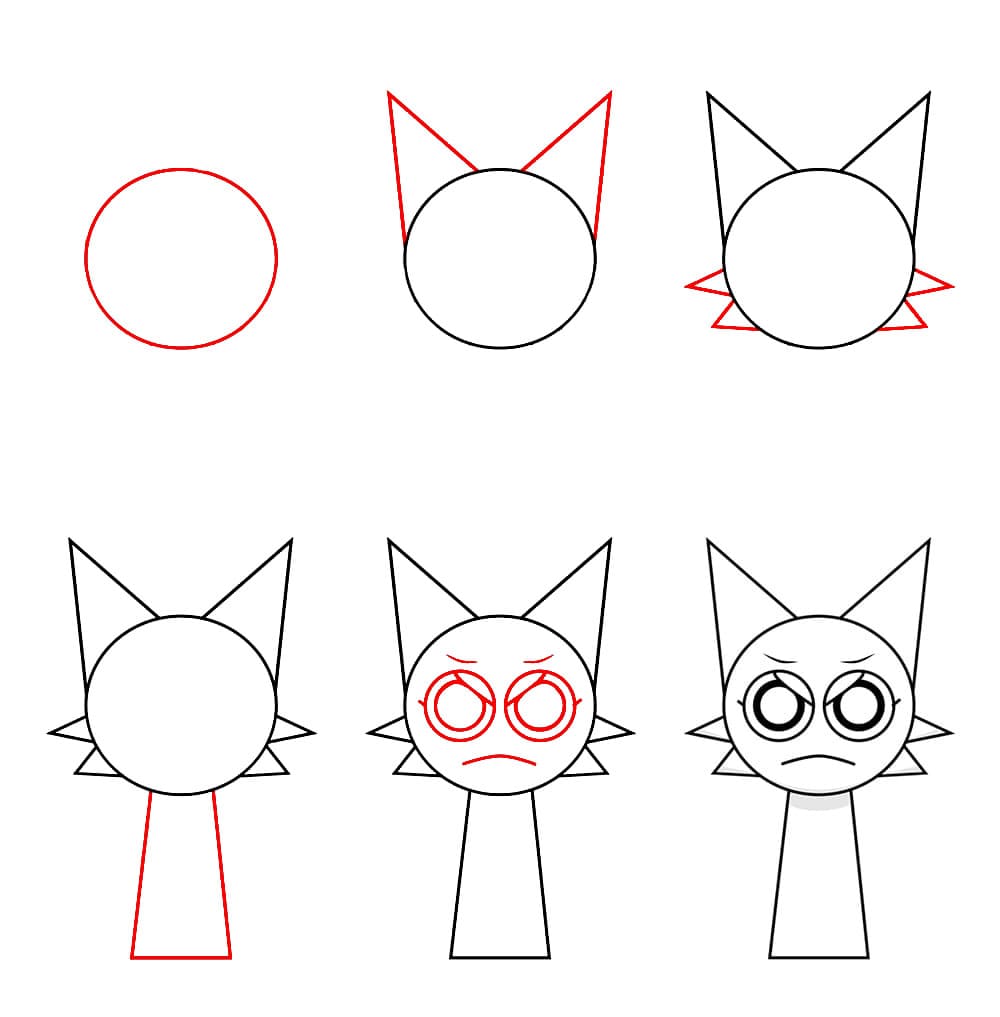 Wenda Sprunki Incredibox en colère dessin